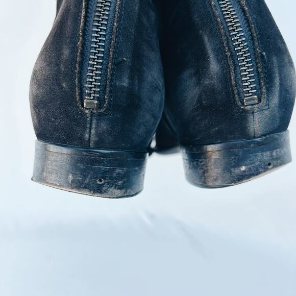 Zadig & Voltaire Mods Neo Clous Ankle Boots Western Embellished Suede 9 Black 39 - Picture 10 of 12